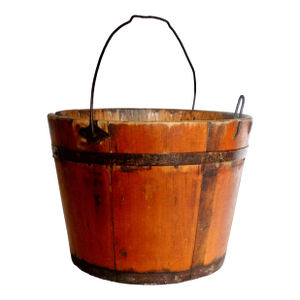 Antique American Staved Maple Sap Bucket