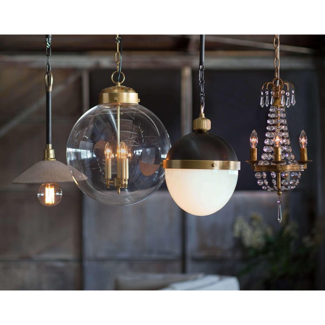 Traditional Regina Andrew Otis Pendant Medium in Blackened and Natural Brass For Sale - Image 3 of 8