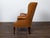 English Brown Leather Wingback Chair with Brass Nailhead Trim, circa 1930-1940 For Sale - Image 9 of 12