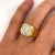 Contemporary Vintage 1.5 Carat TW Bezel and Channel Set Natural Diamond Mens Ring in 18K Gold, Size 9.5 For Sale - Image 3 of 6