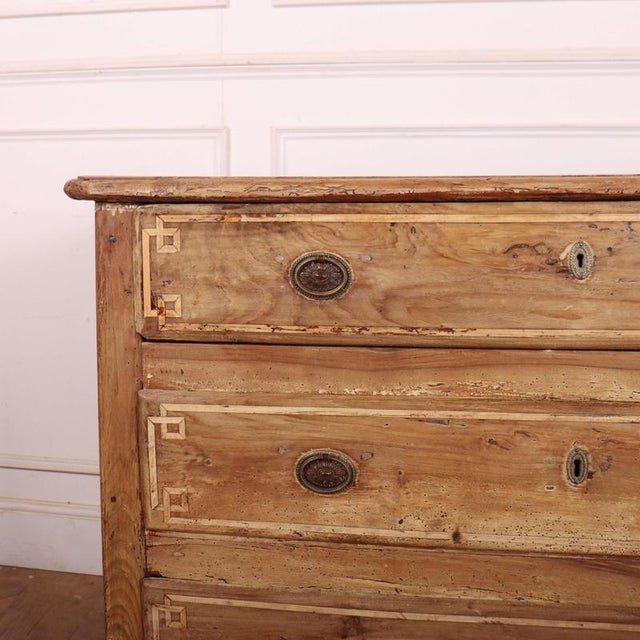 Late 18th C Italian bleached walnut 3 drawer commode. 1790 Dimensions:W: 125cm (49.2")H: 92cm (36.2")D: 53cm (20.9") This...