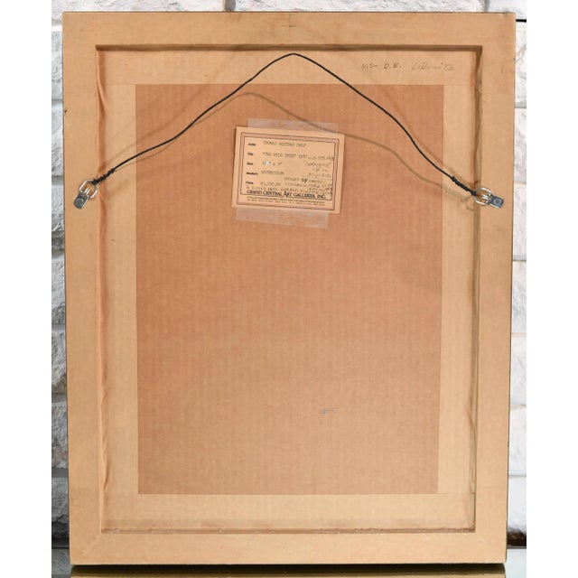 Original Vintage Thomas Daly Iris Flower Watercolor Painting For Sale - Image 9 of 13