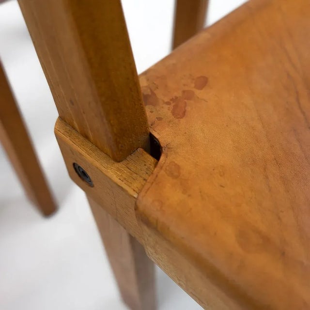 Models T21 & S24 Dining Table & Chairs by Pierre Chapo, 1970s, Set of 7 For Sale - Image 12 of 18