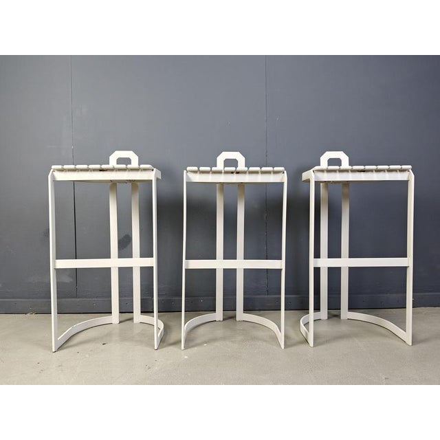 Vintage Bar Stools from Allmilmö, 1980s, Set of 3 For Sale - Image 11 of 14