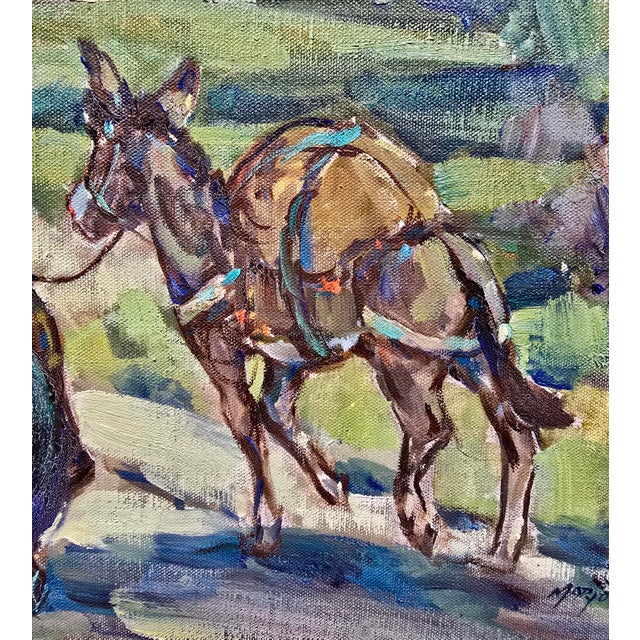 Marjorie Reed –Franciscan Rider Approaching Mission San Diego De Alcalá at Dusk-Oil Painting For Sale - Image 9 of 13