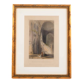 Antique Hand-Colored "The Mihrab of the Mosque of Sulèimaniè" Print For Sale