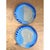 Mid-Century Modern Vintage Blue Abstract Pottery Plates - A Pair For Sale - Image 3 of 12