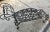 French Antique French Hand Forged Scrolled Wrought Iron Chaise Lounge For Sale - Image 3 of 6