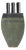 Industrial Tall Vase, Green and Black For Sale