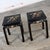 Late 20th to Early 21st Century Distressed Chinoiserie Pair Black Lacquered End or Side Tables Ming Style Feet For Sale - Image 4 of 12