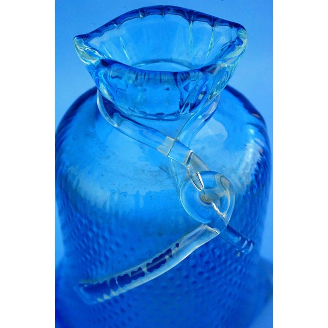 Vintage Bag-Shaped Vases in Sea Blue Murano Glass from Cenedese Glassworks, Italy, 1970s, Set of 2 For Sale - Image 12 of 18