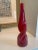 Thick Twisted Red Art Glass Bud Vase For Sale - Image 12 of 13