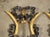 Wood Pair of Italian Giltwood and Ebonized Louis XVI Style Lyre Form Sconces, 1950s For Sale - Image 7 of 18