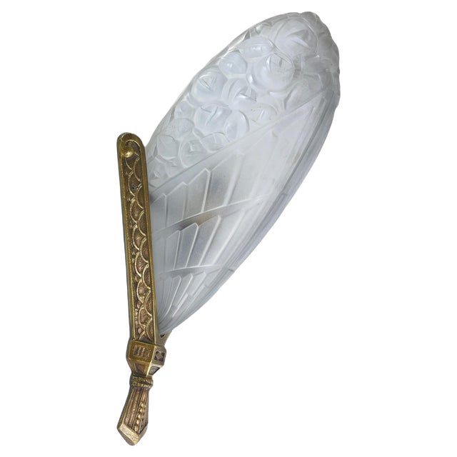 Art Deco Wall Lamp in Bronze, 1930s For Sale