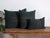 Antique Green Linen Cushion For Sale - Image 11 of 11