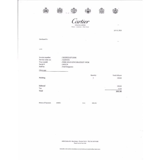 Metal Cartier 18k Pink Gold Love Bangle Bracelet Size 19 w/Screwdriver & Paper For Sale - Image 7 of 7