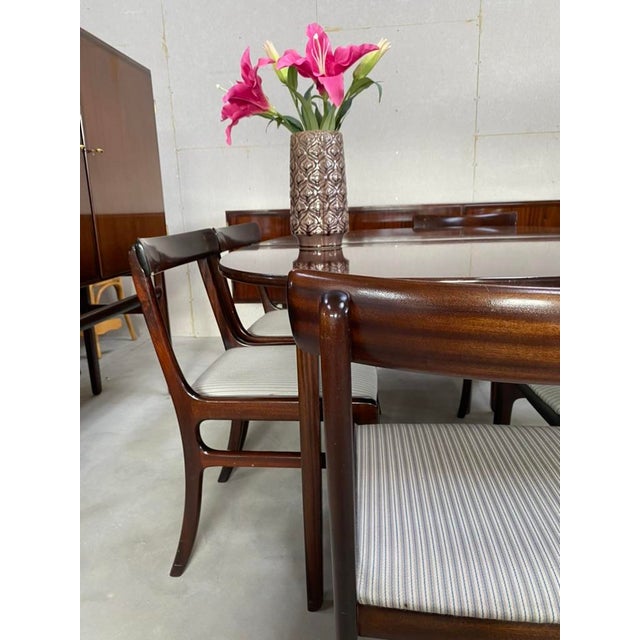 Rungstedlund Dining Table and Chairs by Ole Wanscher for P. Jeppesen, Denmark, 1970s, Set of 8 For Sale - Image 9 of 18