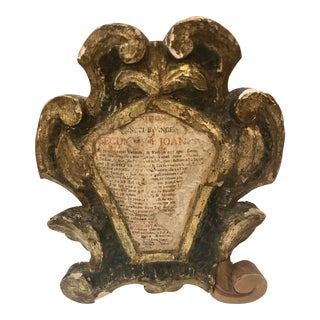 Early 20th Century Antique Painted Wood Sign For Sale