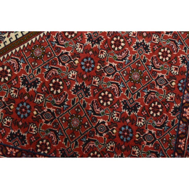 Fine Bidjar Rug 6’7” X 8’2” Ivory Wool Traditional Hand-Knotted Oriental Carpet For Sale - Image 4 of 15
