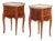 Pair of French Louis XV Style Marble-Top Nightstands or End Tables, C 1950 For Sale