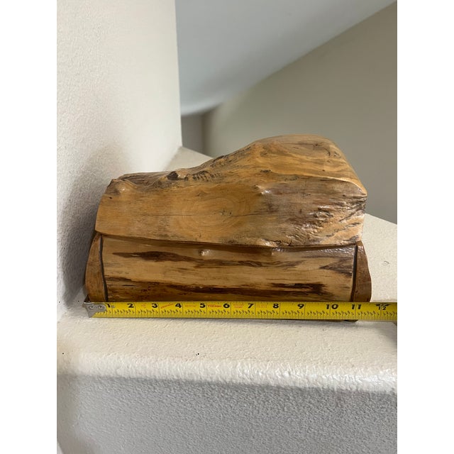 Vintage Burlwood Jewelry Box Signed Burl Craft Oregon For Sale - Image 10 of 11