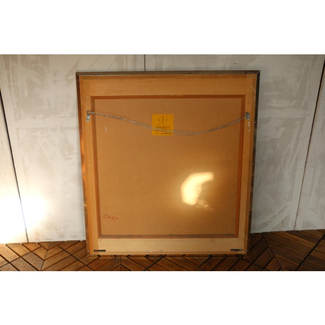 Vintage LaBarge Chinoiserie Silver-Leaf Reverse-Painted Wall Mirror — 1970s For Sale - Image 14 of 18