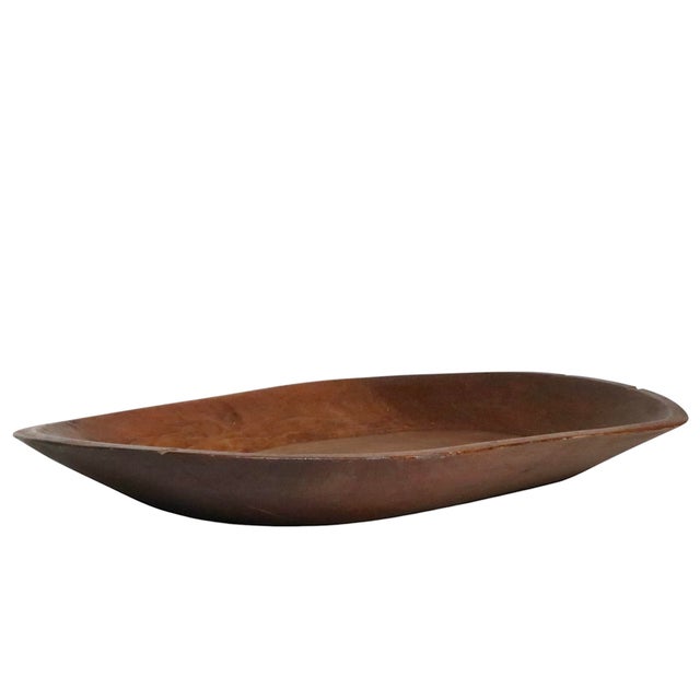 19th C. American Antique Country Style Handmade Wood Center Fruit Bread Bowl For Sale In New York - Image 6 of 12