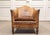 1920s French Sheep Leather and Velvet Lounge Chair in the style of Louis Chambry, 1920s For Sale - Image 5 of 12