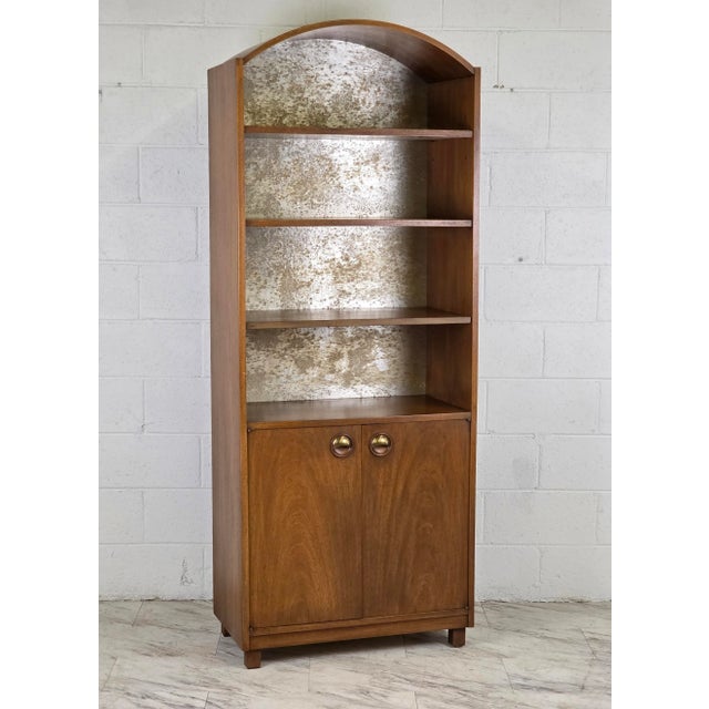 Walnut Mid Century Arch Top Cabinet For Sale In Richmond - Image 6 of 8