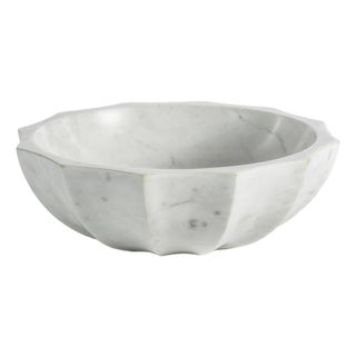 Fulham Scalloped Marble Bowl For Sale