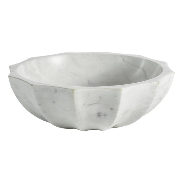 Fulham Scalloped Marble Bowl For Sale
