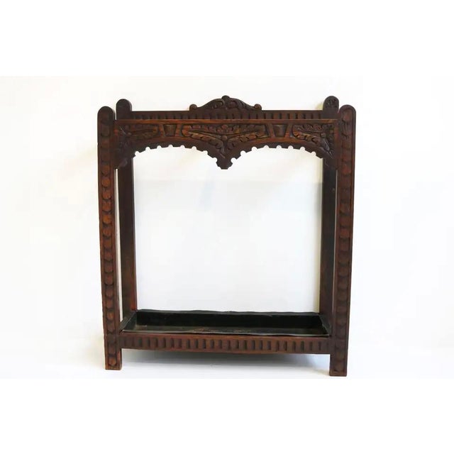 Wood Antique French Renaissance Revival Umbrella Stand, 1880 For Sale - Image 7 of 9
