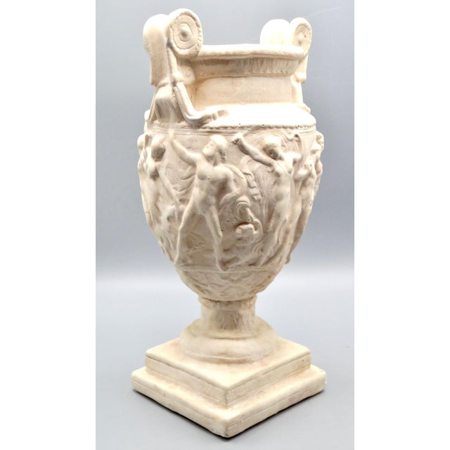 Grand Tour Grand Tour Style White Figural Greek Urn Vase For Sale - Image 3 of 11