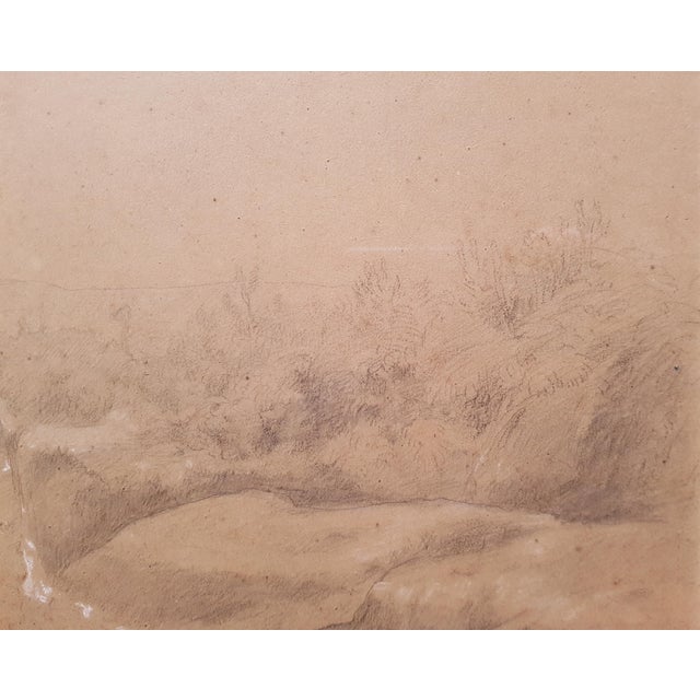 Rousseau Theodore - 1840 - Landscape With Rocks - Large Drawing For Sale - Image 14 of 14