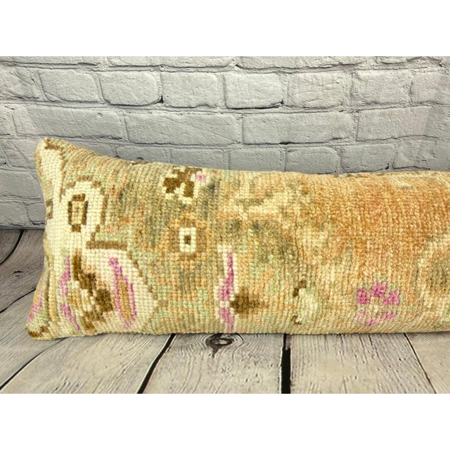 12 x 46 Lumbar Rug Pillow Lush Comfort Turkish Pillow Cushion Cover For Sale - Image 4 of 8