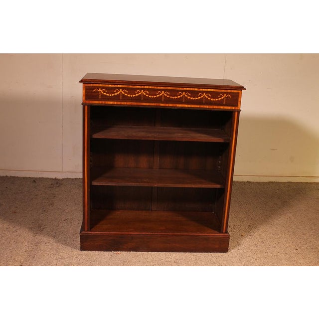 Open Bookcase in Mahogany with Inlays For Sale - Image 13 of 13