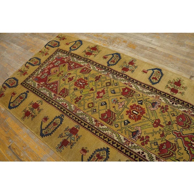 1870s Antique Brown Geometric Caucasian Shusha Karabagh Hallway Runner Rug For Sale - Image 10 of 12