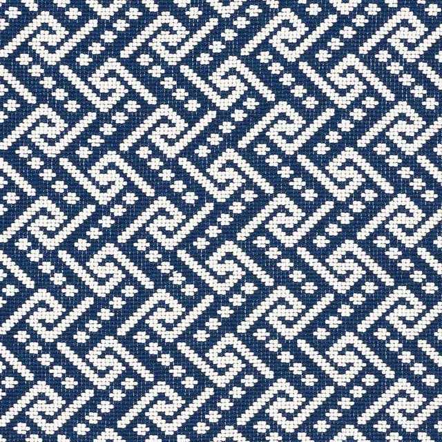Sample - Schumacher X Timothy Corrigan Ionic Weave Fabric in Pacific For Sale