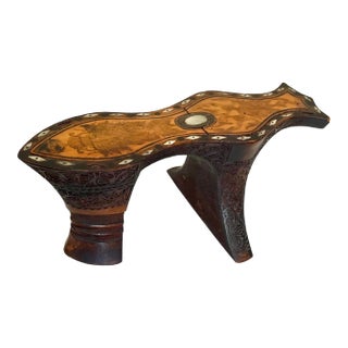 Antique Marquetry Italian Sculpture in Shoe Shape For Sale