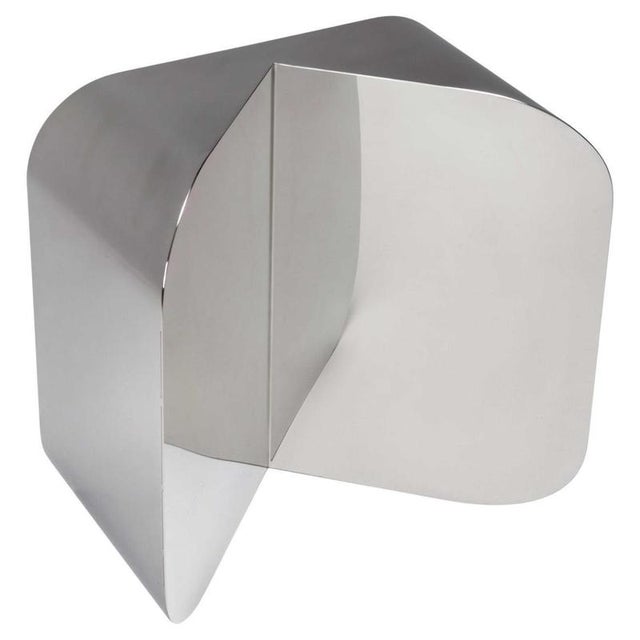 Cutting Space Square Mirror in Polished Stainless Steel by Haymann Editions For Sale - Image 6 of 6