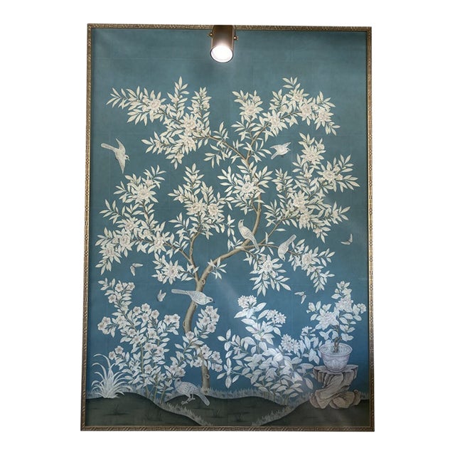 Contemporary Hand Painted Large Scale Floral Gracie Wallpaper Panel