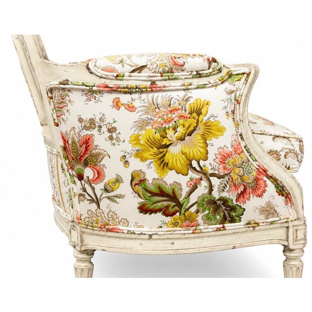 Yale Burge Vintage French Bergère Armchairs by Yale R. Burge For Sale - Image 4 of 12
