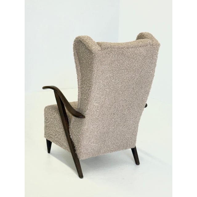 Vintage Lounge Chair in Beige Loop by Melchiorre Bega, 1950s For Sale - Image 9 of 12