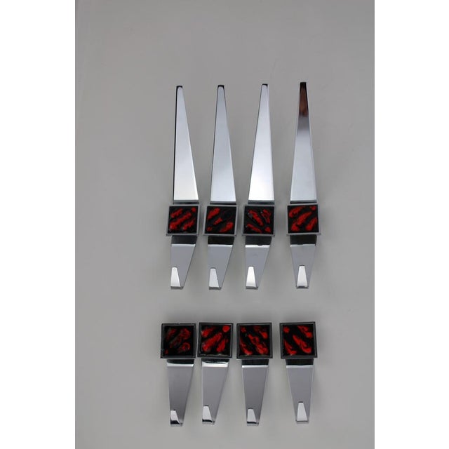 Coat Hooks with Enamel Decorations, Germany, 1960s, Set of 8 For Sale - Image 14 of 14