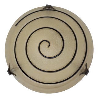 Vintage Ceiling Lamp with Glass Shade, 2000s For Sale