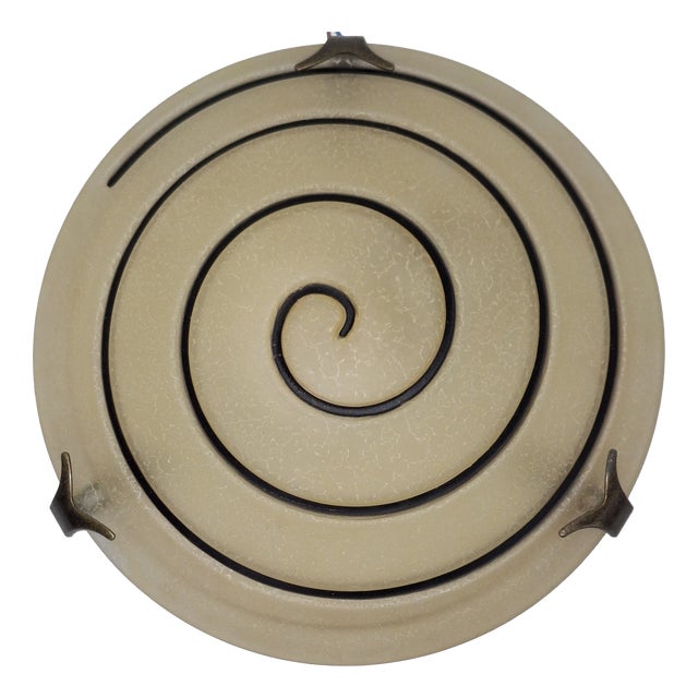 Vintage Ceiling Lamp with Glass Shade, 2000s For Sale