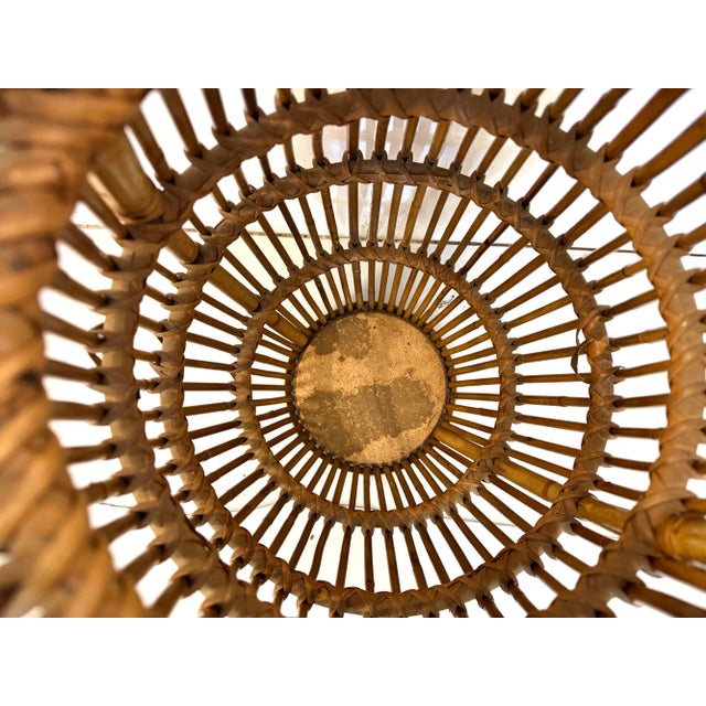Vintage Wicker and Bamboo Amphora Umbrella Stand, Italy, 1960s For Sale - Image 11 of 13