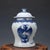 Chinoiserie Chinese Blue and White Porcelain Dragon & Phoenix Lidded Ginger Jars Chinoiserie Decor For Sale - Image 3 of 8
