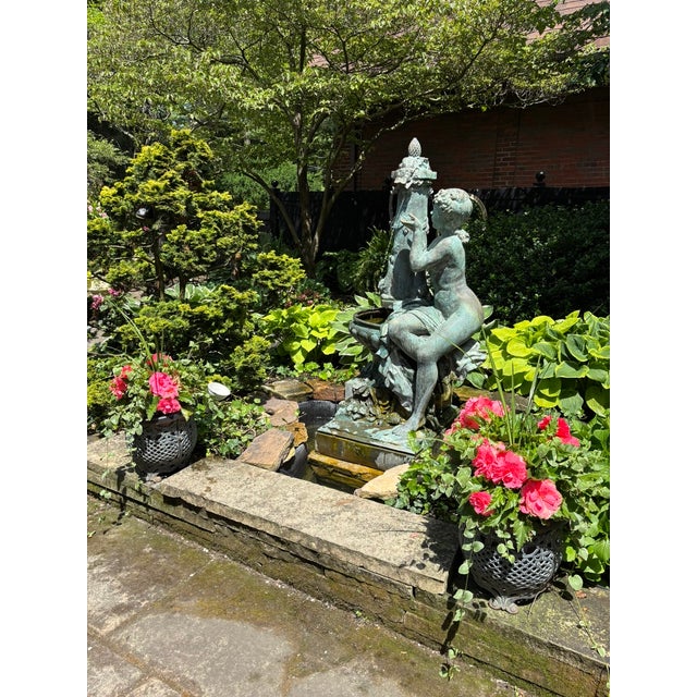 Victorian Matching Pair of Antique Victorian Cast Iron Reticulated/Lacework Planters For Sale - Image 3 of 18