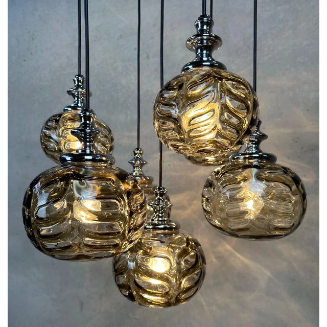 Vintage Cascade Pendant Lamp, 1970s For Sale - Image 10 of 15